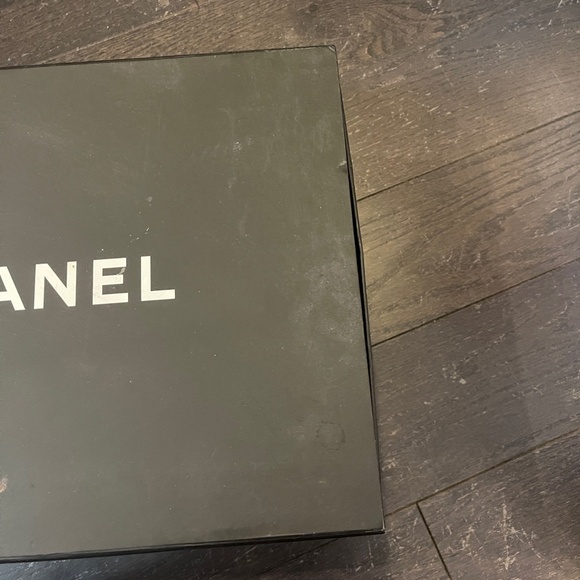 Chanel black white empty bag box decoration storage w/tissue rare size - Picture 13 of 14
